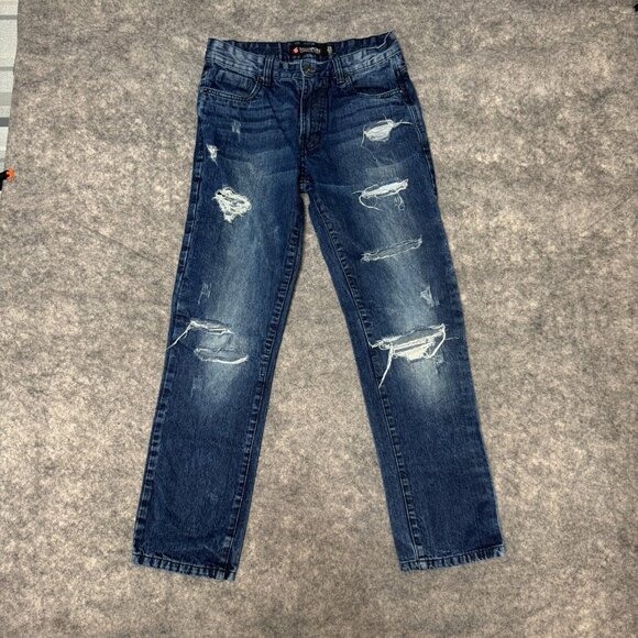 South Pole Other - Southpole Jeans Mens 29x30 Distressed Dark Wash Straight 100% Cotton Skater Y2K